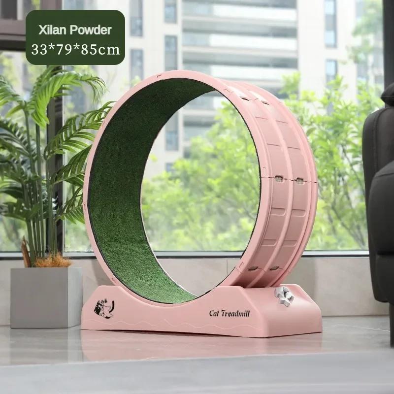 Cat Toys Silent Treadmill Wear-Resistant 0 Formaldehyde Cat Fitness Treadmill Wheels Sustainable Cat Play Cat Accessories 80cm розовый