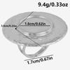 Round Oval Square Heart Blank Settings DIY Rhinestone Drip Oil Silver/Gold Color Stainless Steel Rings For Women Men Accessories