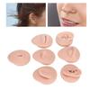 Soft Silicone Body Part Model, Piercing Practice Model Simulation Silicone Ear Eye Nose Mouth Tongue, Belly Button Model Safety Pierce Tool for