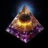 Magische Orgonit-Pyramide, Amethyst-Kristallkugel mit blauem Quarz, natürlicher Kristallstein, Orgon-Energie, Heilung, Reiki, Heim- und Bürodekoration