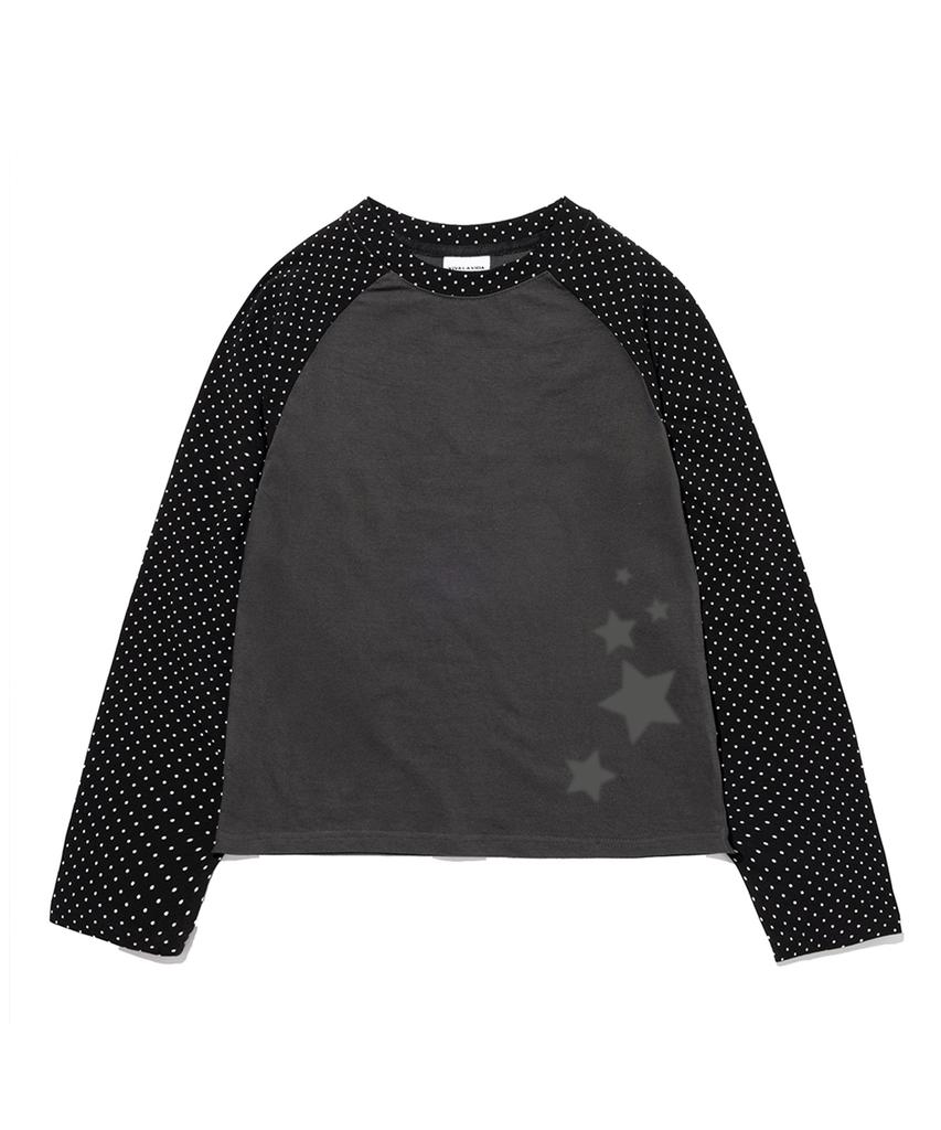 Bibalabida Falling Dot Raglan Long Sleeve T-Shirt