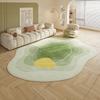 Irregular Green Bedroom Decor Carpet Cream Style Carpets for Living Room Soft Fluffy Bedside Shaped Rug Home Anti-slip Floor Mat