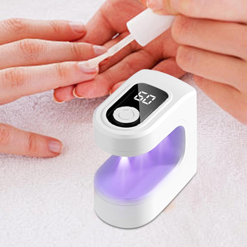 Mini UV Light For Gel Nails Fingernail Curing Dryer USB Charging Nail Curing Light With 2 Timing Modes For Manicure Pedicure