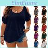 Fashionable Sleeve Short Womens Elegant Commuting And Casual Top