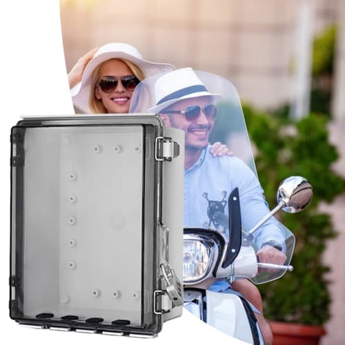 Waterproof Electrical Box, Project Case with Transparent Cover, Dustproof Locking Case for Electronics Home Project Power Distribution Protection
