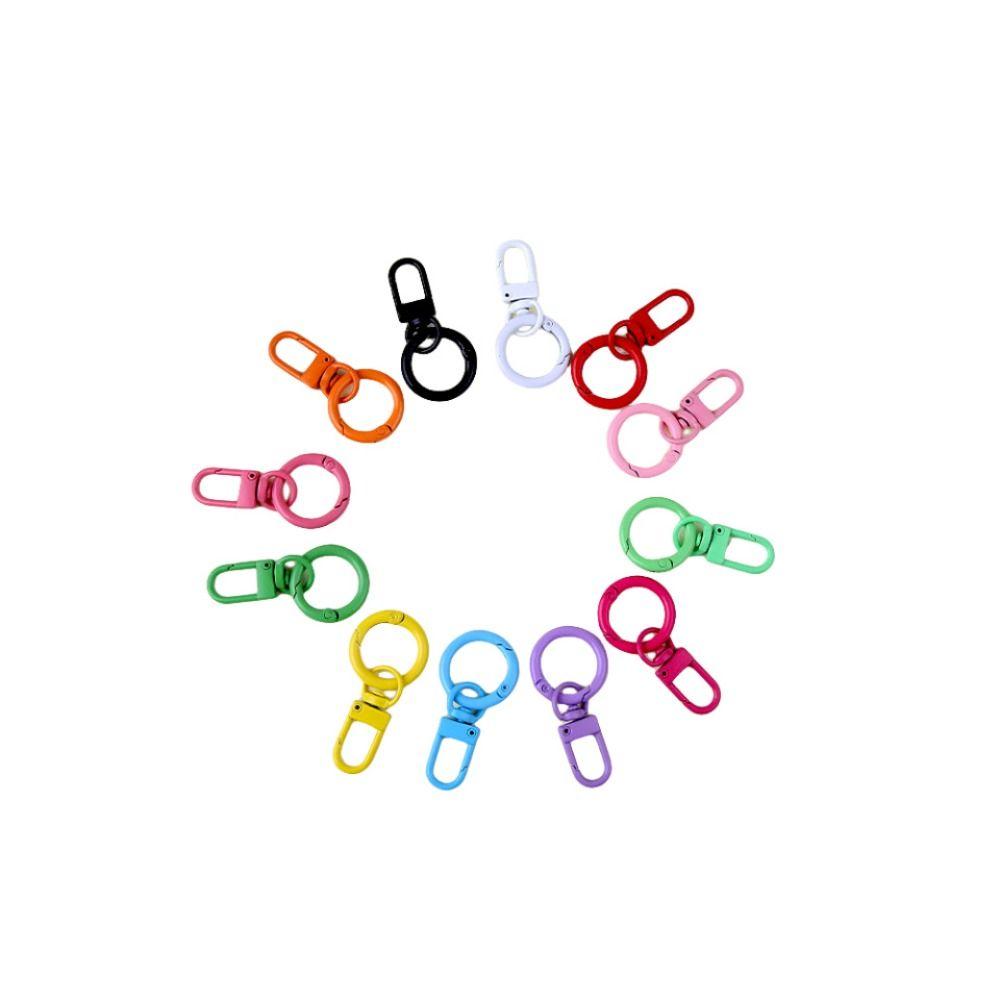 Connecting Ring Snap Lobster Clasp Hooks Candy Color Carabiner Keychain Clips  Handmade