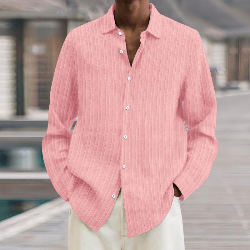 Design Sense Solid Color Shirt Men's Long Sleeved Spring Autumn Trendy Brand Loose Casual Shirts Men’s