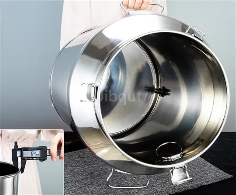 Tank Edible Oil Tank Peanut Milk tea Wine Sealed Tank Brewing Fermentation Stainless Steel Sealed Barrel with Faucet ransport