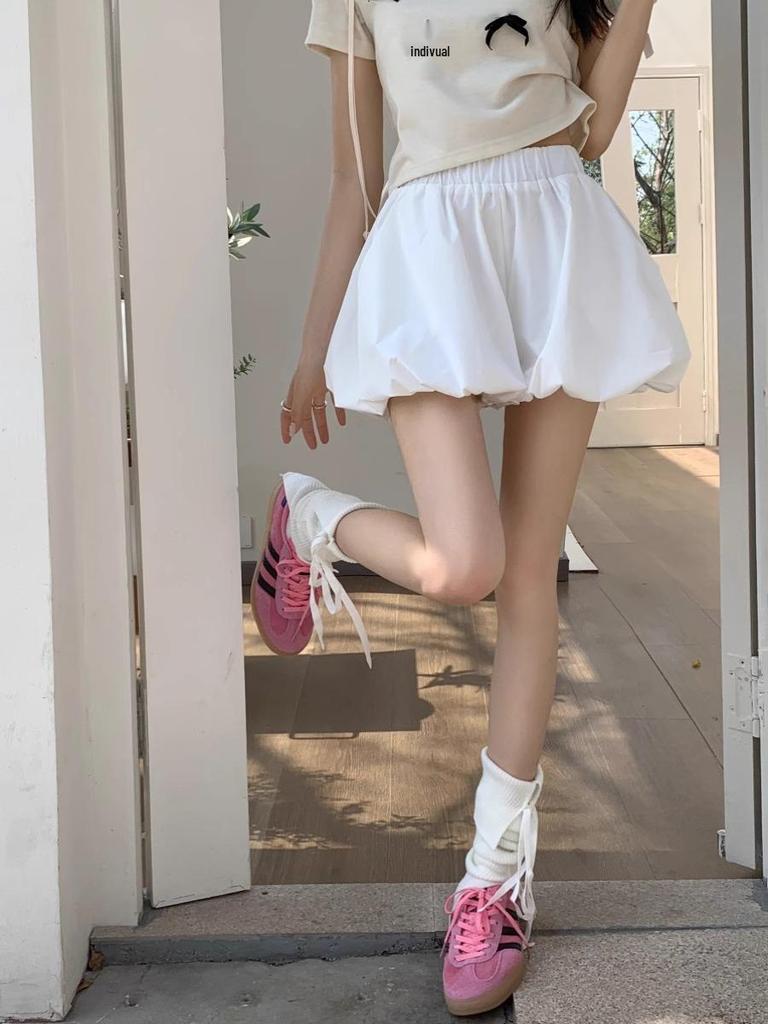 Women's High-Waist Tulip Culottes - Summer 2024 Five-Point Lantern Trousers