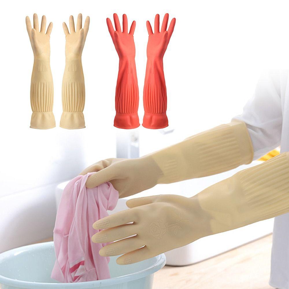 Luvas Domésticas de Borracha Impermeáveis Luvas Grossas para Lavar Carro Luvas de Limpeza de Cozinha