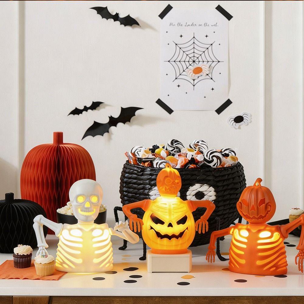 Pumpkin Spider Pumpkin Electronic Candle Skull Ghoast Spider Light Halloween Decoration Light  Gift