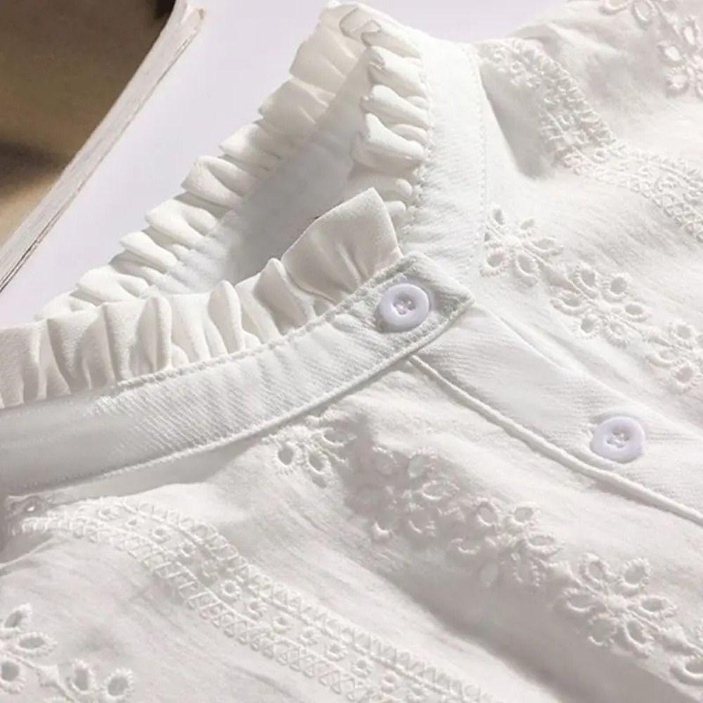 Jacquard Detachable Fake Collar White Adjustable Neckline False Blouse Collar  Clothes Decoration