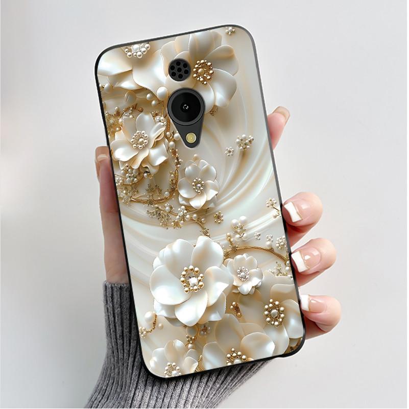 Printed Phone Case For Nokia 150 2G 2023 C2 C10 C20 Funda Coque Soft Silicone Black Shell Cover Cute Flower Cartoon Casing Capa