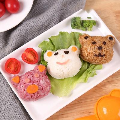 Ustensile Drăguțe pentru Sushi Forme pentru Onigiri Formă de Urs Animal Sushi Copii Orez Cartofi Zdrobiți Dovleac Zdrobit Accesorii de Copt Gadgeturi de Bucătărie