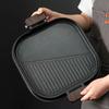 ZISIZ Outdoor Camping Non-Stick BBQ Griddle Pan
