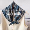 Fashion 70% Wool 30% Silk Scarf For Women Shawls Wraps Foulard Scarves Square Pashmina Female Hijab Bandana Kerchief Headscarfs