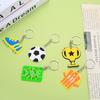 LEKABIN 5 Pack Soccer Keychain for Boys Girls Football Keyring Backpack Pendant Party Favors