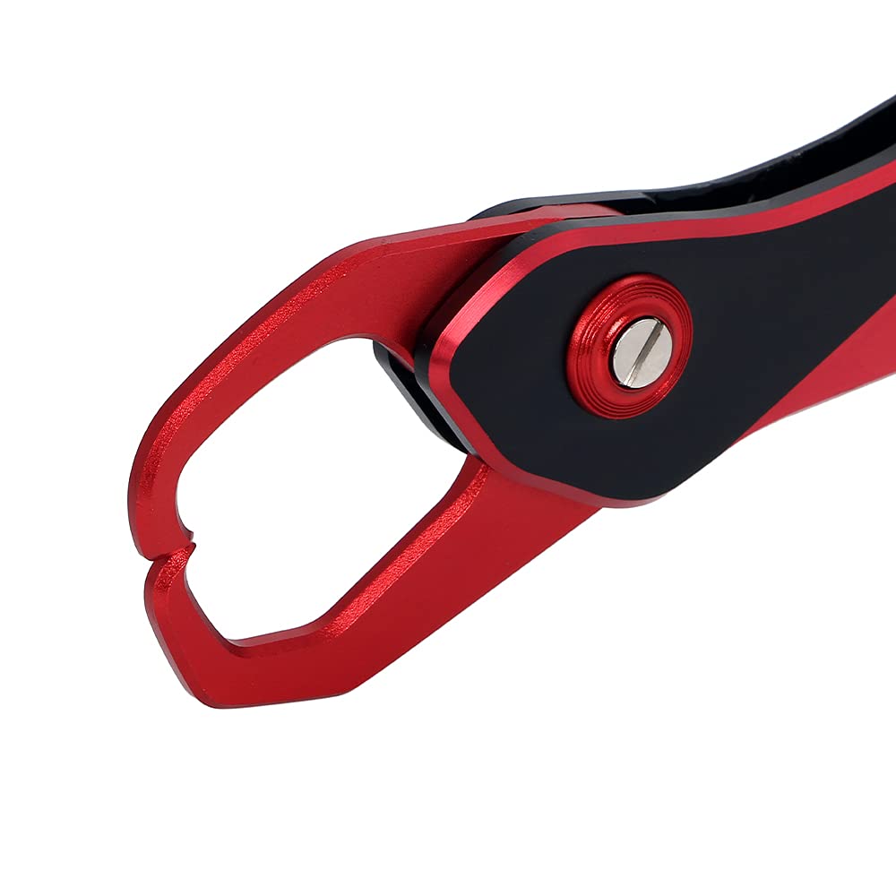 Fish Grip Fish Catcher, Ultra-Lightweight Aluminum Fish Grabber with Safety Rope (Red)