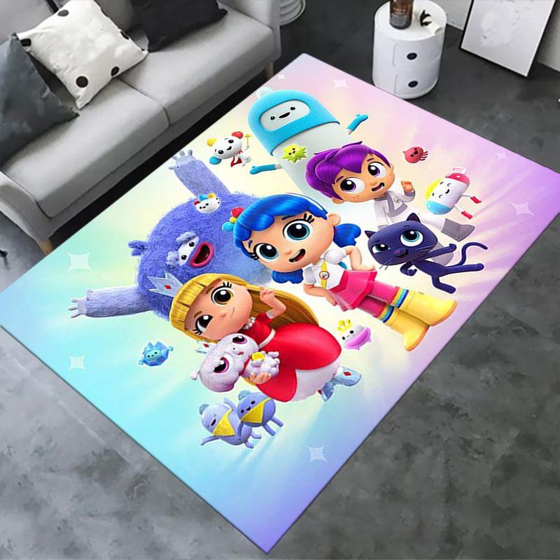 Wahre und das Regenbogenkönigreich Teppich für Wohnzimmer Schlafzimmer Zuhause Sofa Dekoration, Kinder spielen Rutschfeste Bodenmatte