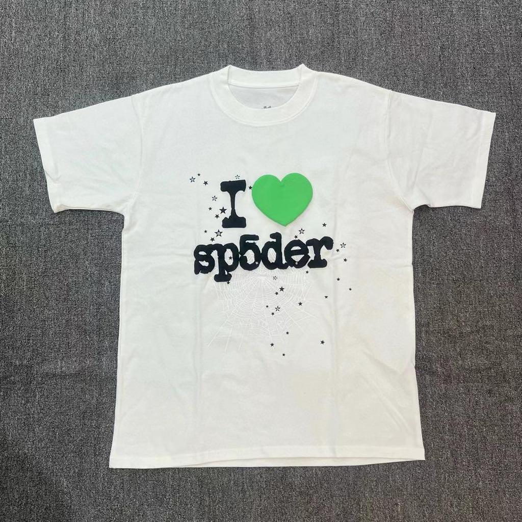 T-shirt Unisex con Stampa di Lettere in Schiuma Hip Hop Euro-Americano: Scollo Rotondo, Manica Corta, Design alla Moda
