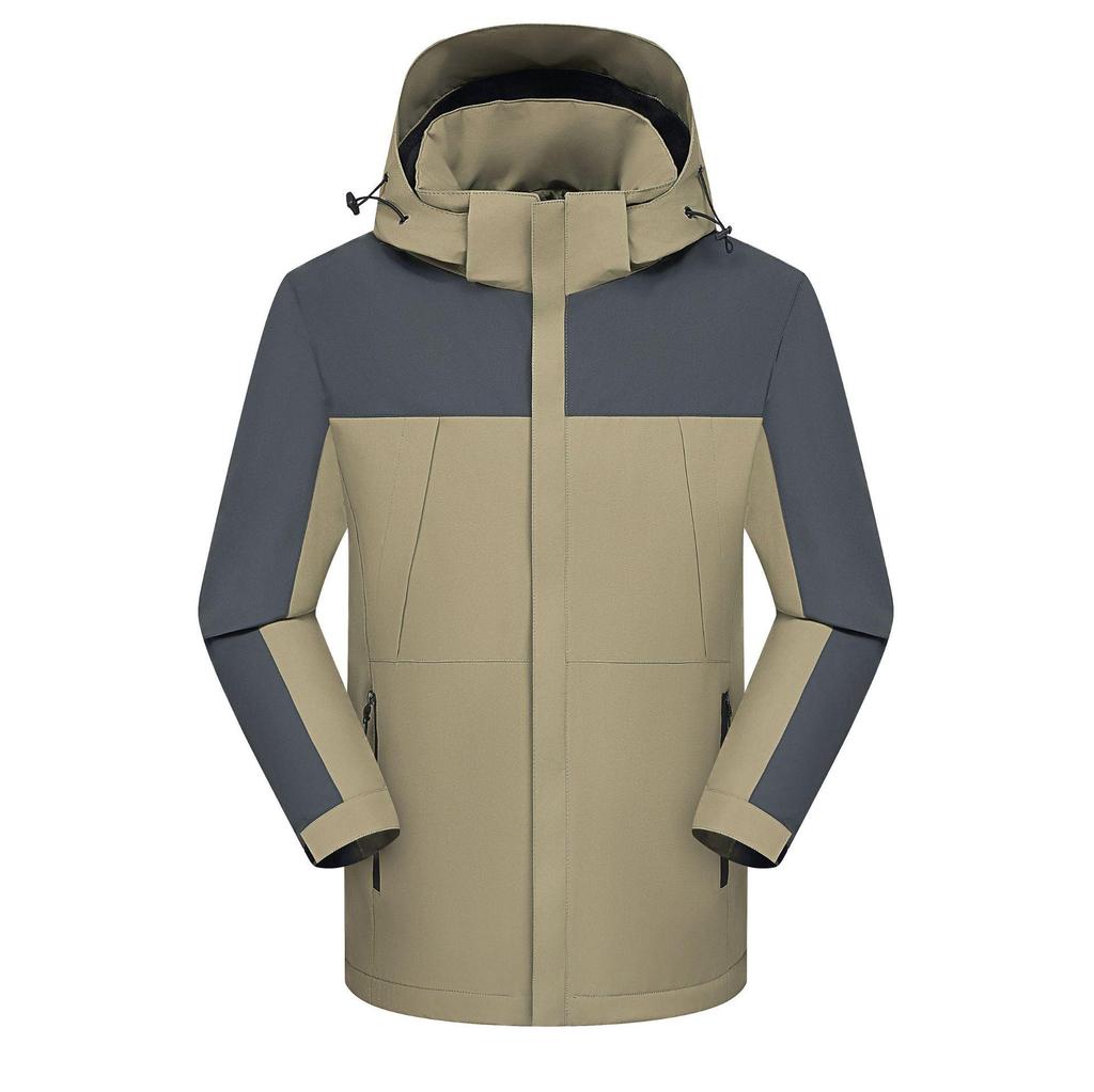 Personalized Windproof 3-in-1 Jacket: Solid Color, Custom Logo, Unisex Design, Thick Workwear