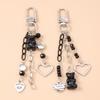 Cute Gummy Bear Keychain Women Girls Love Heart Key Ring Pendants for Handbag Decor DIY Handmade Key Chain Gift