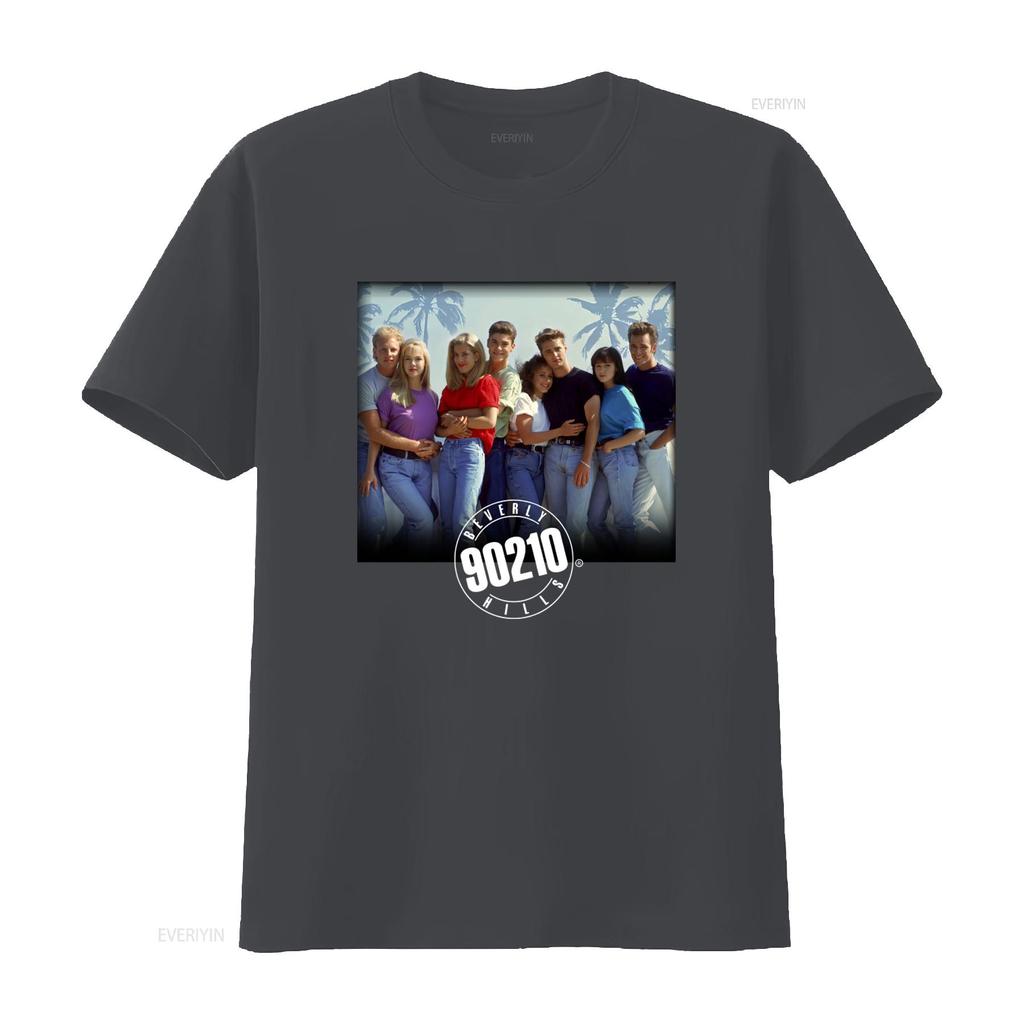 T-shirt in Cotone Beverly Hills 90210 Serie TV Sitcom Brandon Brenda Walsh Design vintage Top Lavato Per l'Uso Quotidiano
