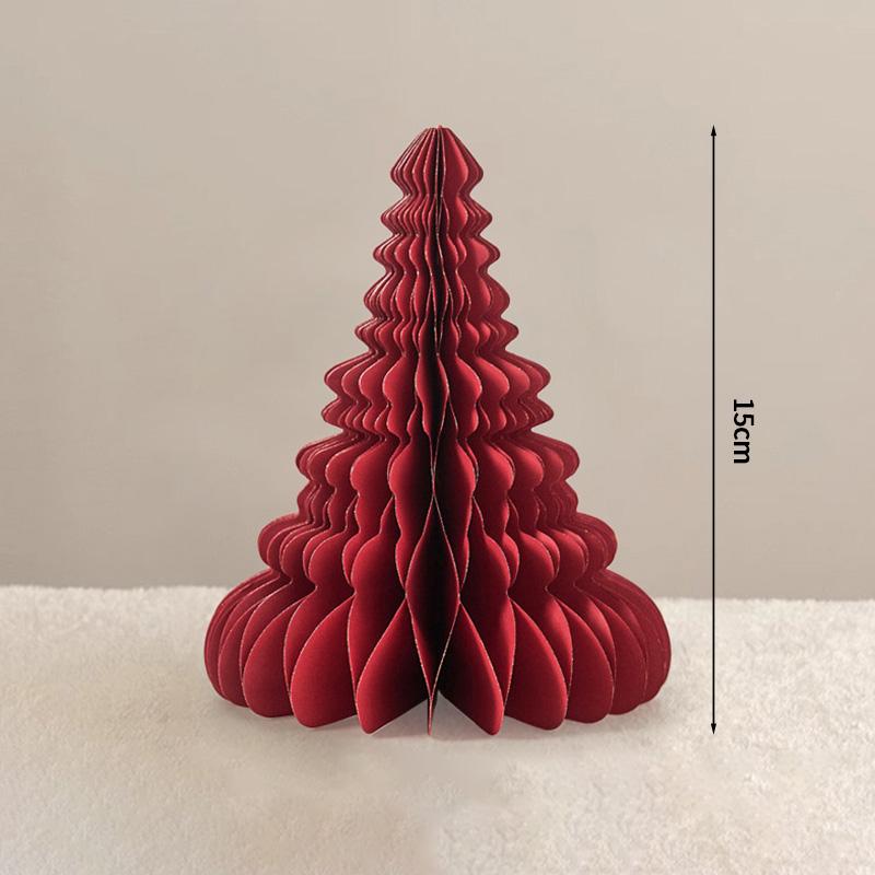 2026 Christmas Tree Honeycomb Ball 3D Folding Christmas Tree Ornament Desktop Decoration  for Xmas Navidad Happy New Year Decor