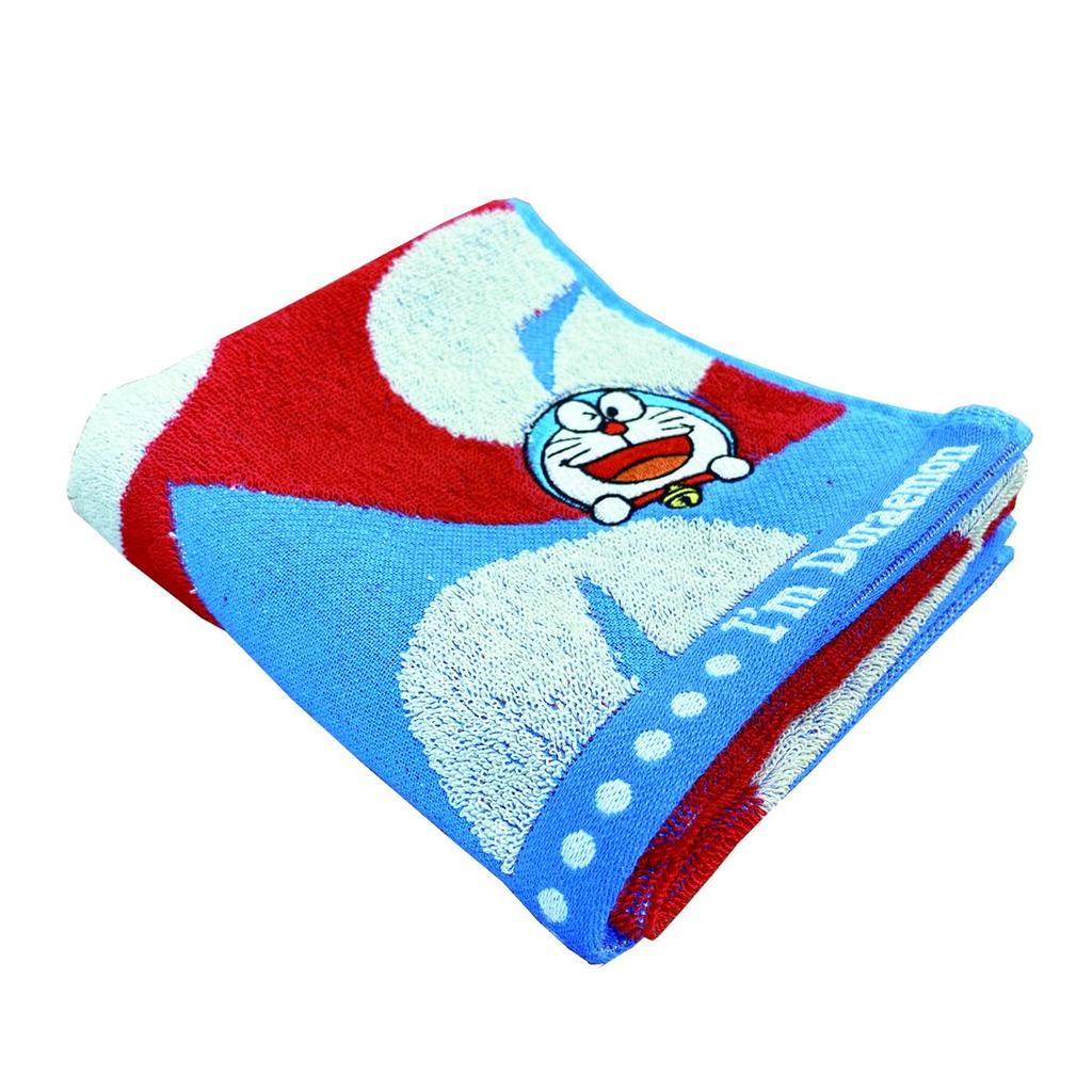 Marushin Face Character Antibacterial and Odor 2805022800 "I'm Doraemon" Towel, "Hyokkori Time" Cloth, Design, 100% Cotton, Resistant,