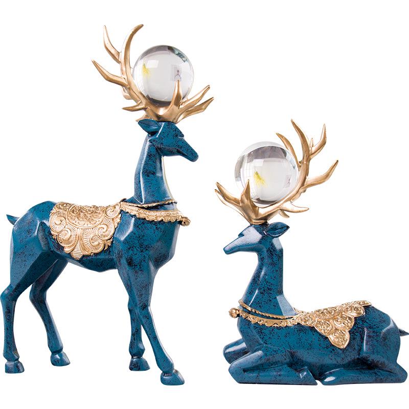 European Deer Wine Cabinet Ornament for Modern Living Room