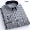 New Flannel Plaid Shirts For Men Spring Cotton Easy Care Non-iron Long Sleeve Casual Clothing Business Smart Dress Top Shirts