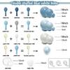Dusty Blue and White Balloons Garland Double Stuffed Pearl Light Blue Balloon Arch Kit for Birthday Baby Shower Wedding Bridal Cinderella Frozen