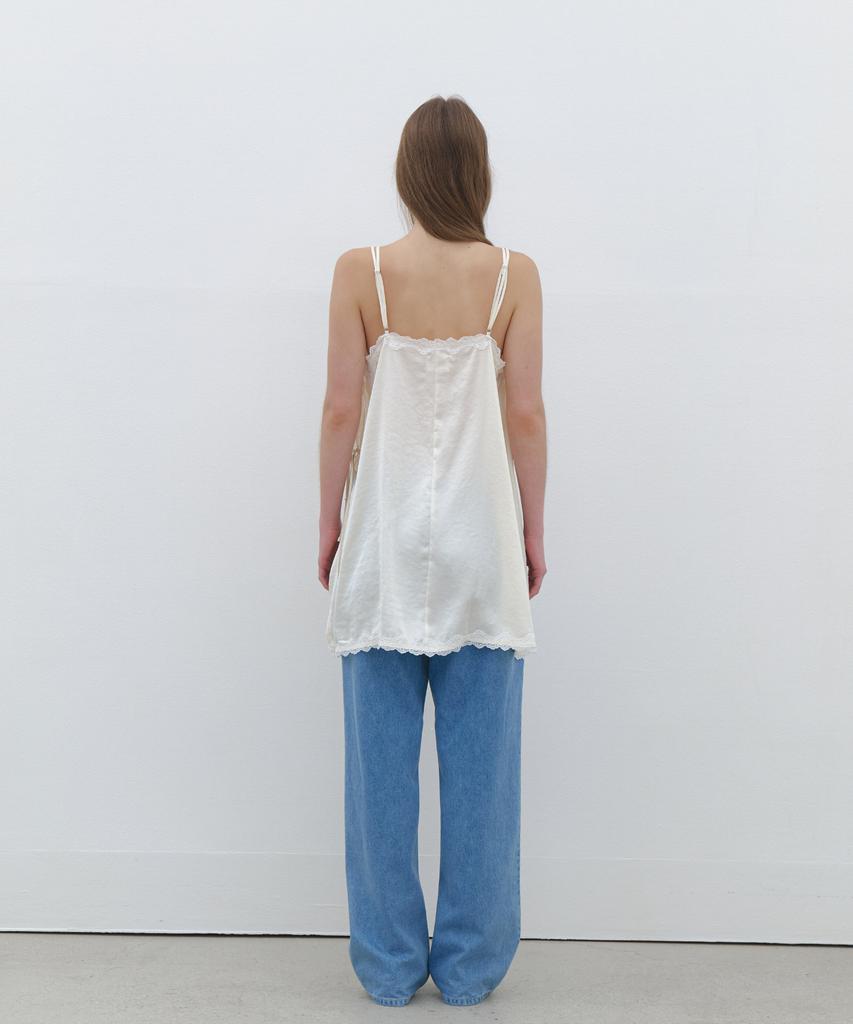 Cluny Satin Layered Slip Dress - Cream