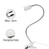 E27 Holder Lamp Bases EU US Plug 360 °Flexible Desk Lamp Socket Clips Gooseneck Clip-on Cable Plant Power On Switch for Home