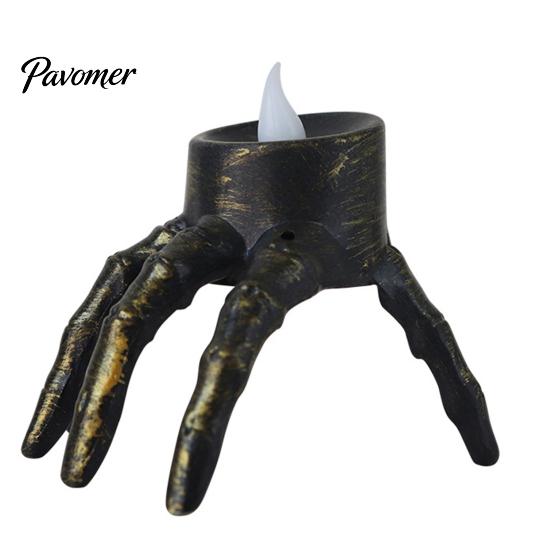 Battery Operated Lamps Halloween Pumpkin Night Light, LED Spooky Skeleton Desk Lamp, Electric Decorative Lights Candle Light for Holiday Party