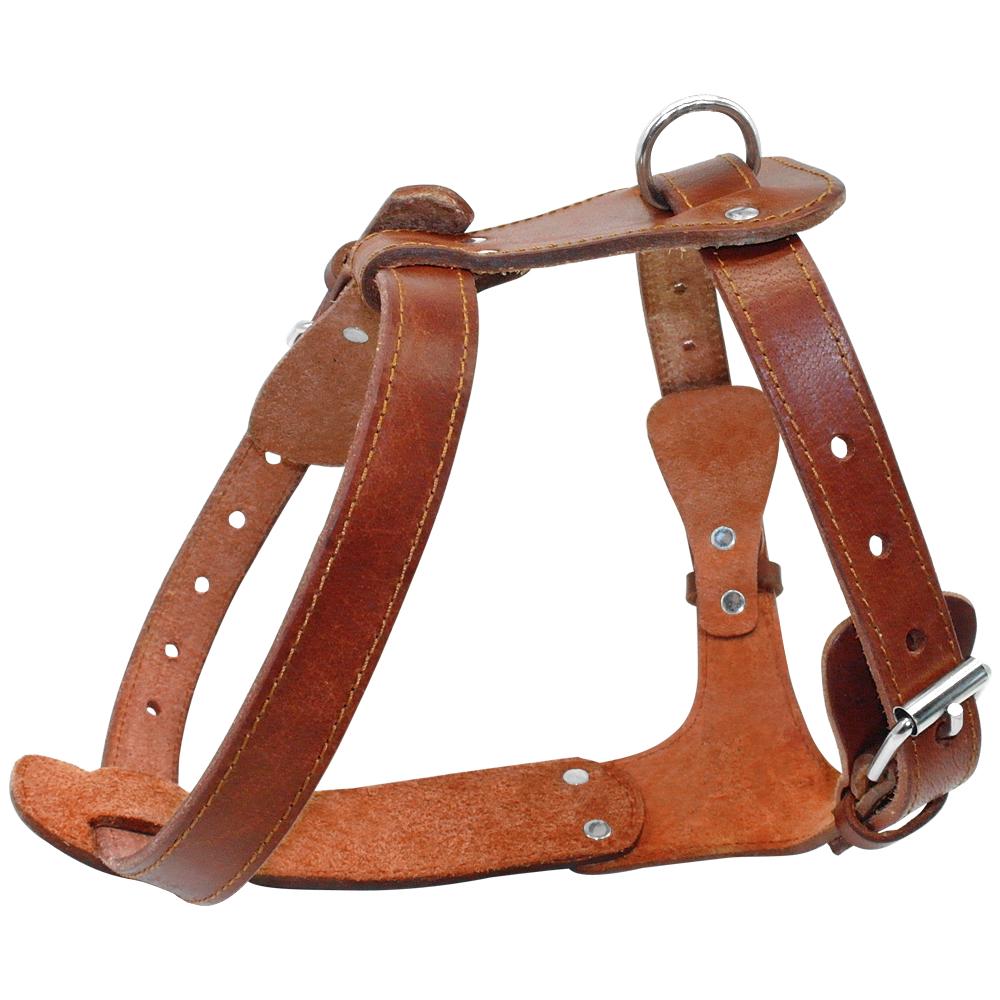 Echtes Leder Hundegeschirr Braun Echtes Leder Hunde Lauf-Trainingsweste Verstellbare Riemen Mittel Groß Pitbull Boxer Mastiff