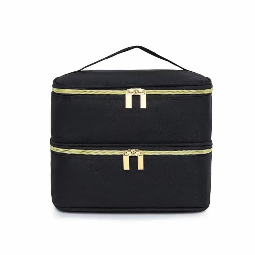 Double Nail Polish Organizer Portable Tote Cosmetic Organizer Gifts Nail Polish Storage Bag