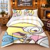Minions Despicable Me Pattern Bedding 3Pcs Set Bed Sheet And Pillowcases For Indoor Bedroom