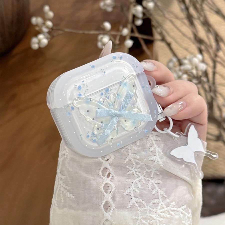 Cute 3D AirPods Case with Carabiner & Charms, Shockproof Dust-Proof Protective Cover with Cute Keychain Holder for AirPods Pro 2/1 AirPods 4/3/2/1