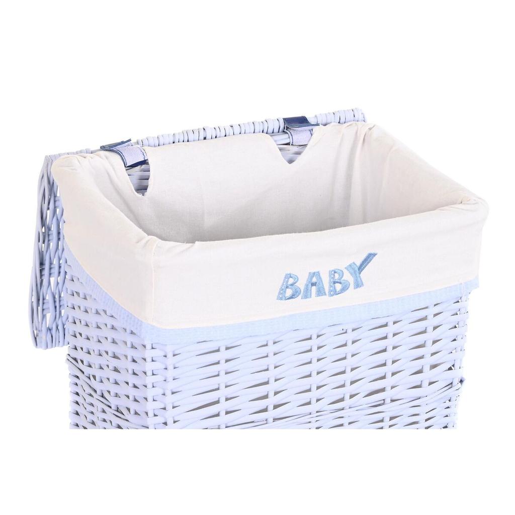 Set of Baskets DKD Home Decor Blue Celeste Wicker Children's 44 X 34 X 56 Cm (5 Pieces)