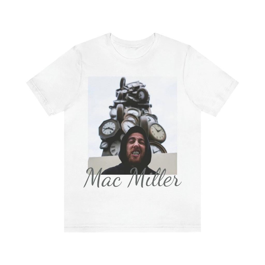 Maglietta a Maniche Corte Mac Miller T-shirt Hip Hop Volti Merch Cerchi di Self-Care