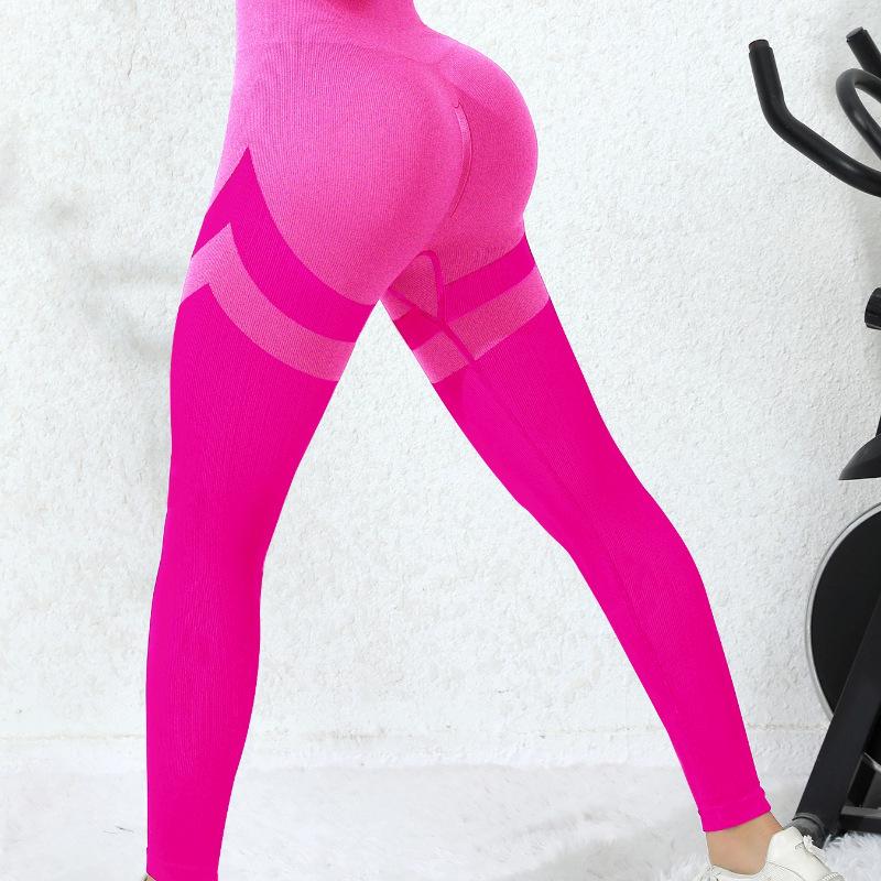 Seamless High-Waist Peach-Lift Yoga Pants - Tummy Control & Shaping Fitness Leggings