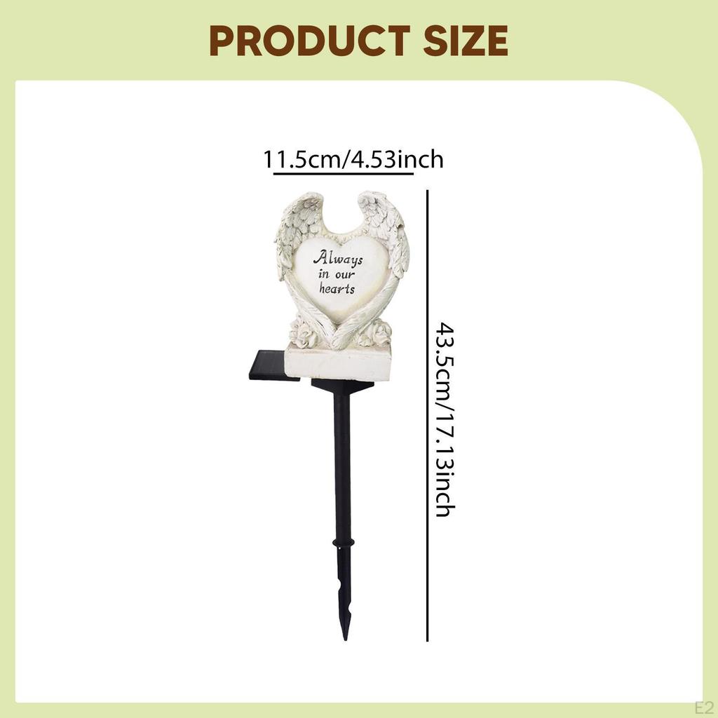 Zasilane solarnie serce lampa ogrodowa żywiczny ornament wodoodporne oświetlenie krajobrazowe na zewnątrz na patio