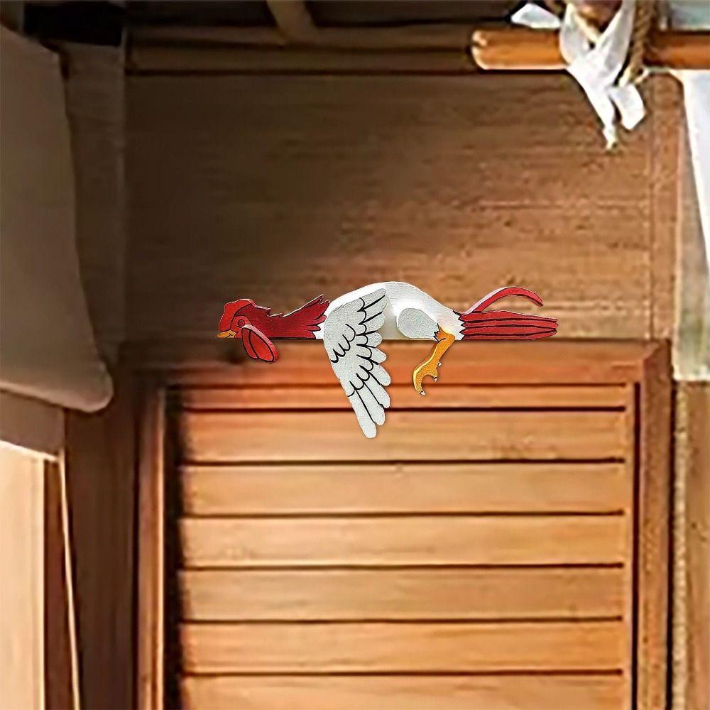 

3D Sleeping Chicken Ornament Hand-Painted Chicken Sculpture Resting Rooster Hanging Ornament Farm Rooster