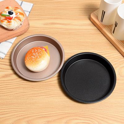 5/6/7/8/9/10 İnç Yuvarlak Pizza Pişirme Tavası Karbon Çelik Yapışmaz Fırın Tepsisi Pişirme Kalıbı Kek Hamur İşi Tabağı Turta Tabağı Mutfak Aletleri