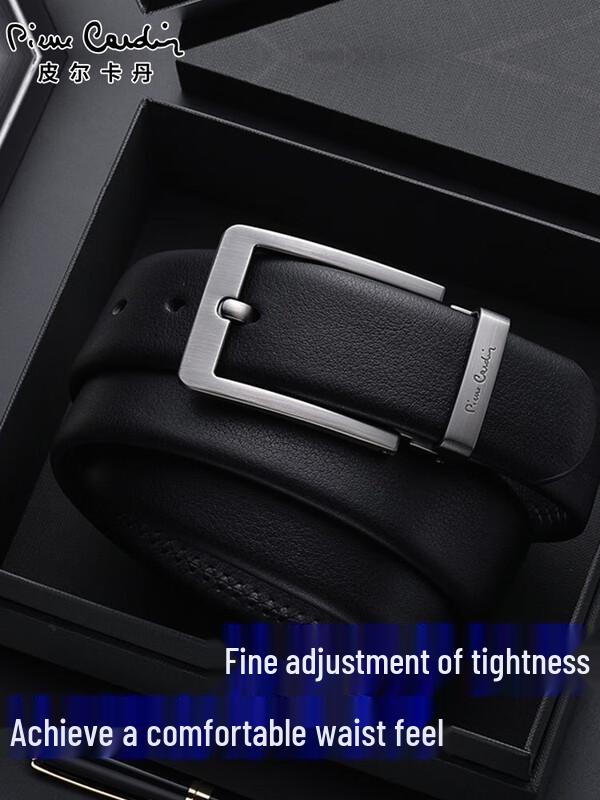 Pierre Cardin Men s Black Pin Buckle Leather Belt C0A818216-BYA3