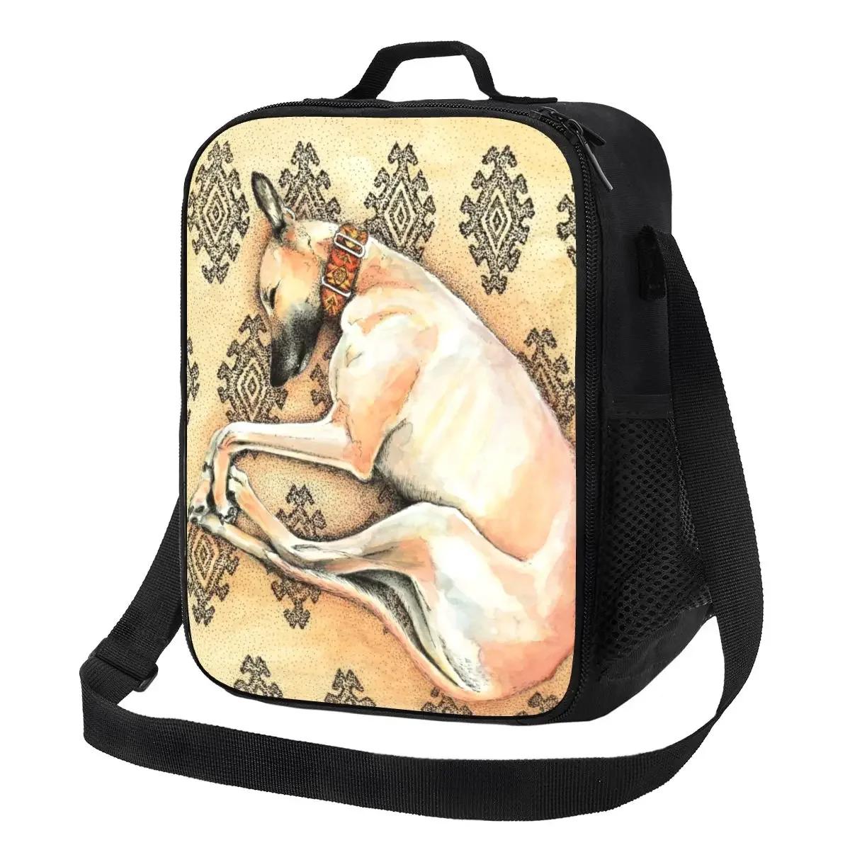 

Сумка-холодильник Galgos United Greyhound для обеда для собак Whippet Sighthound, термобокс для еды, работы, школы, путешествий 26.5x20x11.5CM