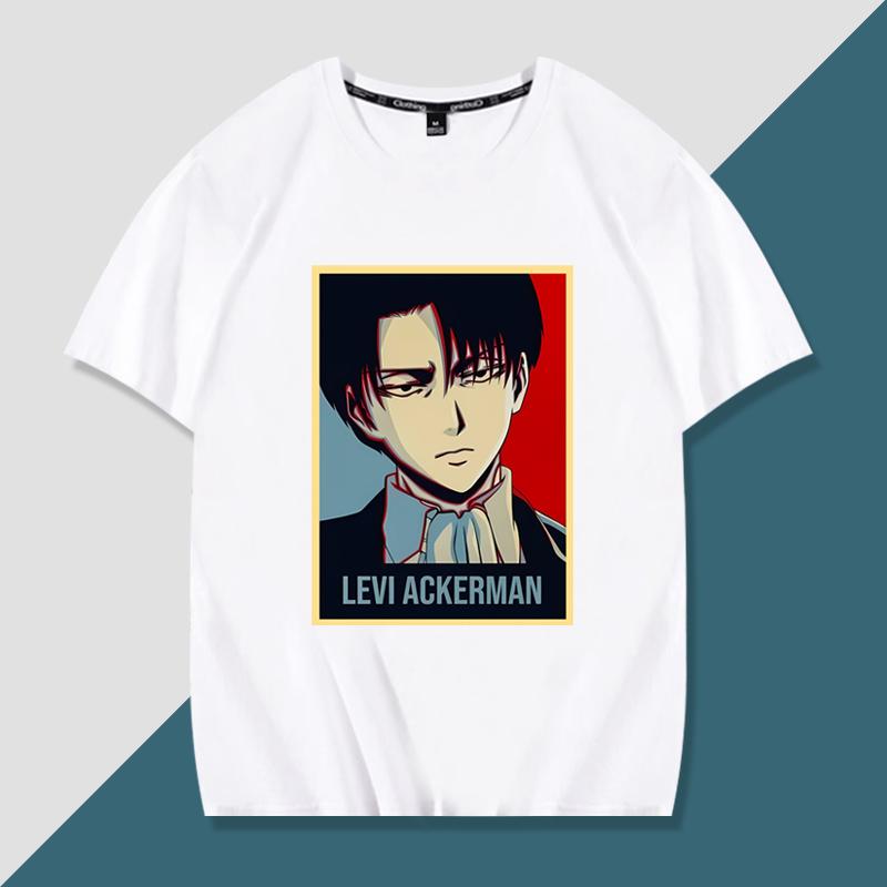Japanese anime Attack on Titan handsome printed summer 100% cotton T-shirt fashion casual men's streetwear