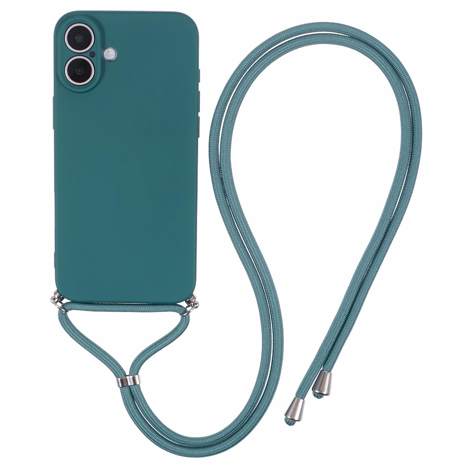 

Чохол для iPhone 16 з TPU, підкладка з волокна, стійкий до подряпин, чохол для телефону зі шнурком-ланцюжком