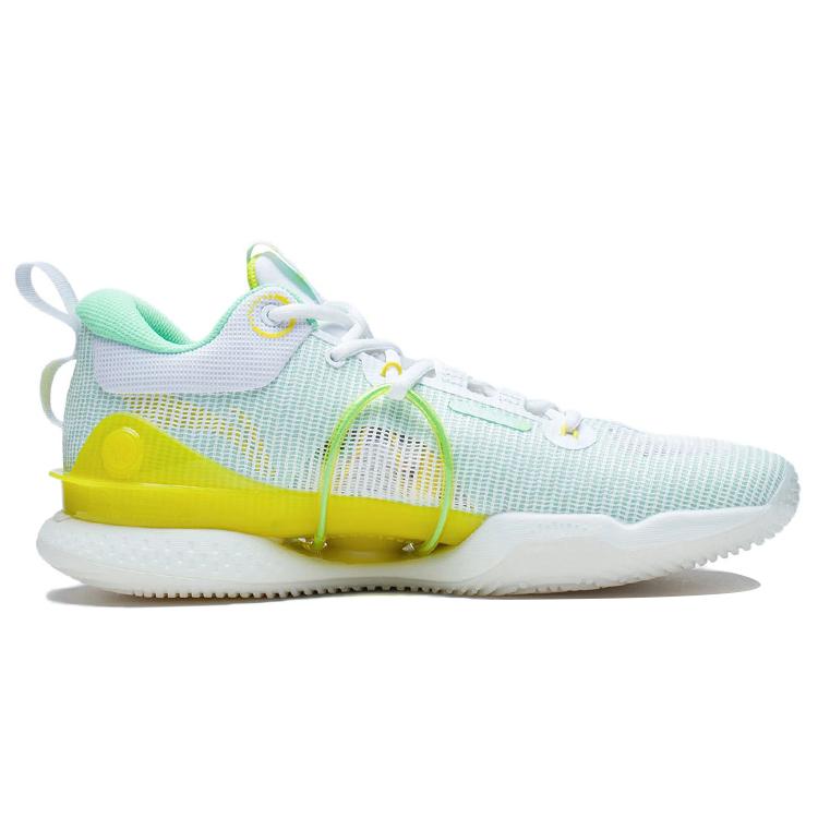 New LINING Flash Strike 8 Summer Edition Basketball Shoes Men Low Top Standard White/Light Mint Green ABAS015-1